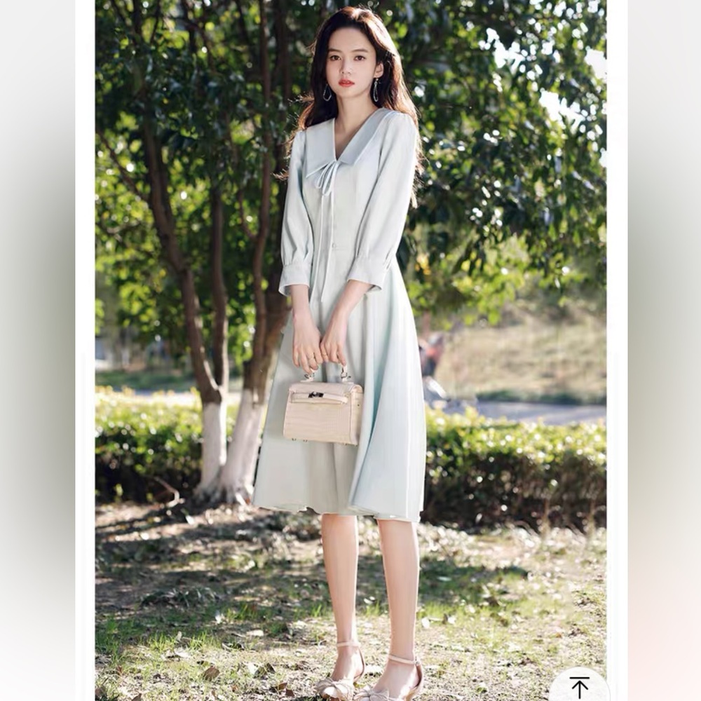 Fairy Long Sleeve Sky Blue Dress